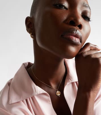 Lucky Charm Horseshoe 18kt gold necklace with diamonds | Persée