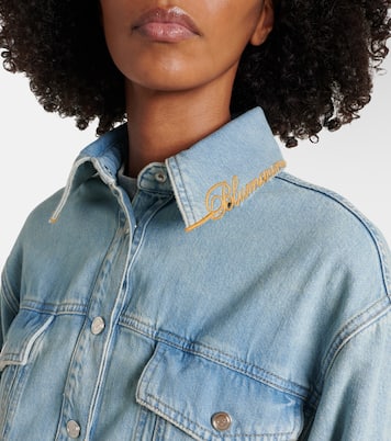 Besticktes Hemdjacke aus Denim | Blumarine