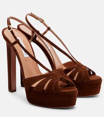 Aimée 130 suede platform sandals | Aquazzura