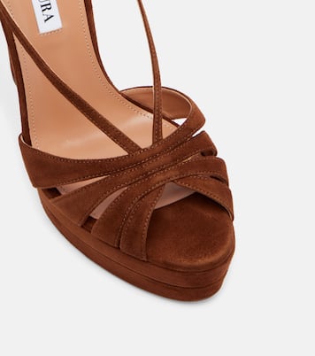Aimée 130 suede platform sandals | Aquazzura