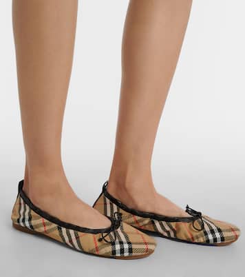 Fawn Burberry Check ballet flats | Burberry