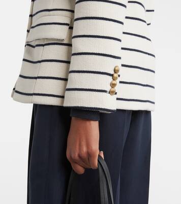 Knitted striped cotton blazer | Brunello Cucinelli