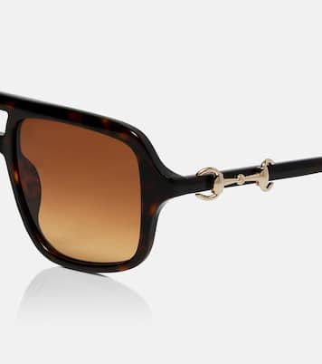 Horsebit aviator sunglasses | Gucci
