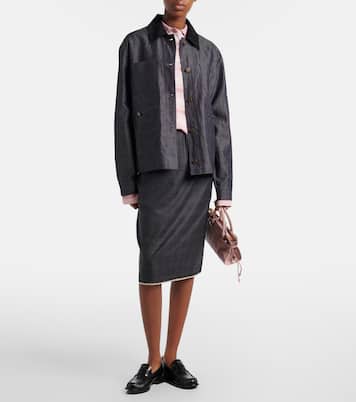 Striped cotton piqué polo shirt | Prada