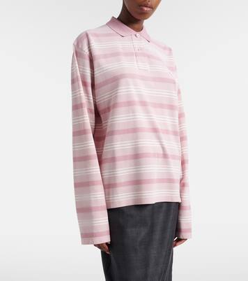 Striped cotton piqué polo shirt | Prada