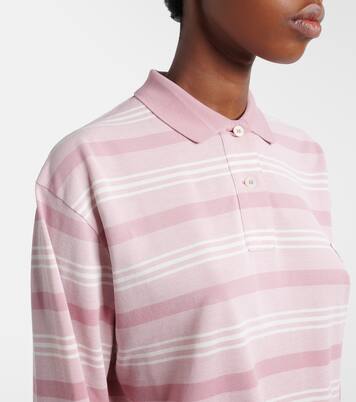 Striped cotton piqué polo shirt | Prada