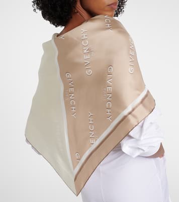 Foulard en soie à logo | Givenchy