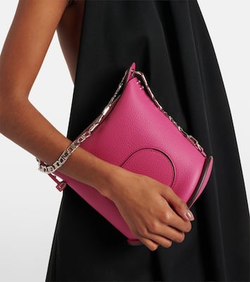 Schultertasche Pin Twist Medium aus Leder | Delvaux