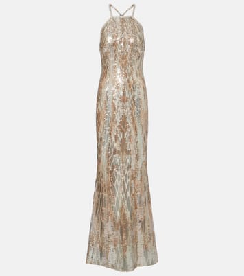 Sequined silk-blend gown | Elie Saab