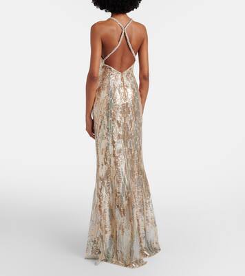 Sequined silk-blend gown | Elie Saab