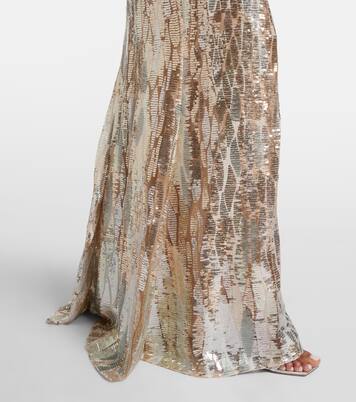 Sequined silk-blend gown | Elie Saab