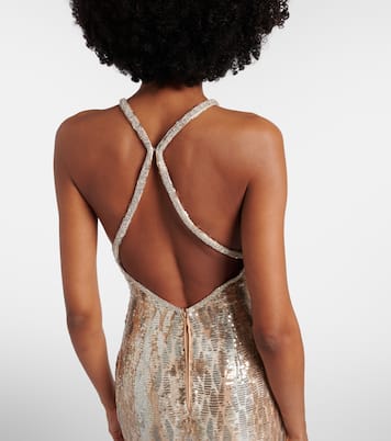 Sequined silk-blend gown | Elie Saab