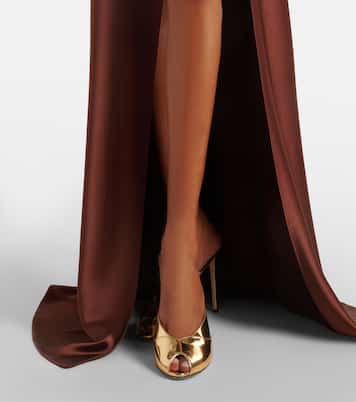 Jazzy embellished feather-trimmed gown | The New Arrivals Ilkyaz Ozel