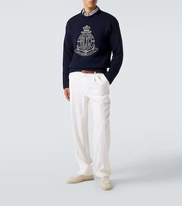 Pull en coton à broderie | Ralph Lauren Purple Label