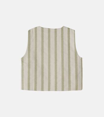Gilet Shortan rayé en coton | Donsje