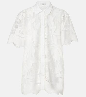 Besticktes Hemd aus Mesh | Erdem