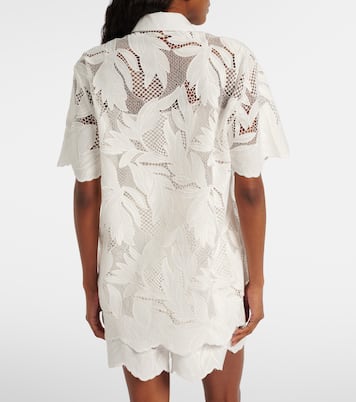 Besticktes Hemd aus Mesh | Erdem