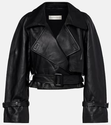 Hatti cropped leather jacket | Nour Hammour