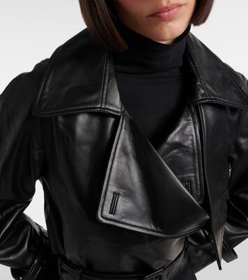 Hatti cropped leather jacket | Nour Hammour