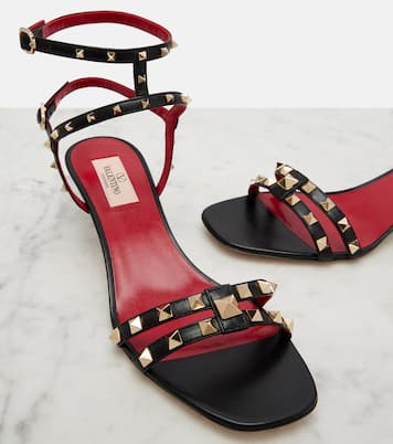 Rockstud leather slingback sandals | Valentino Garavani