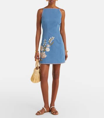 Chester floral denim minidress | Veronica Beard