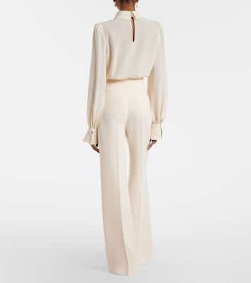 Cady Couture silk wide-leg pants | Valentino