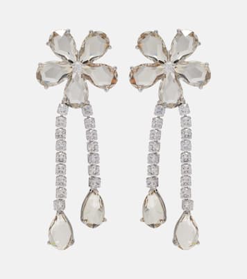 Crystal-embellished drop earrings | Self-Portrait
