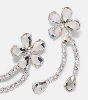 Crystal-embellished drop earrings | Self-Portrait