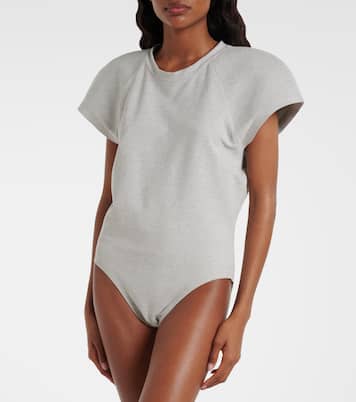 Bomber cotton-blend bodysuit | Norma Kamali