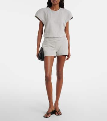 Bomber cotton-blend bodysuit | Norma Kamali