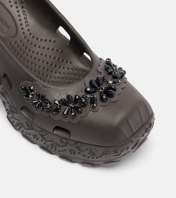 x Crocs embellished slingback pumps | Simone Rocha