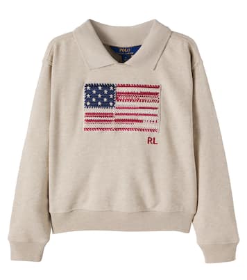 Intarsia cotton-blend polo sweater | Polo Ralph Lauren Kids