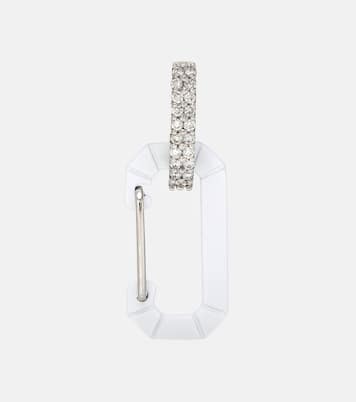 Chiara Small 18kt gold and silver single earring with diamonds | Eéra