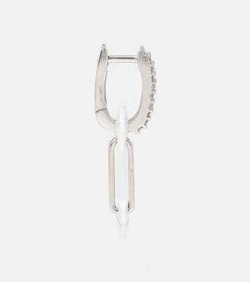 Chiara Small 18kt gold and silver single earring with diamonds | Eéra