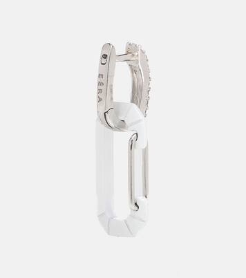 Chiara Small 18kt gold and silver single earring with diamonds | Eéra