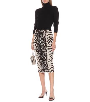 Animal-jacquard midi skirt | Stella McCartney