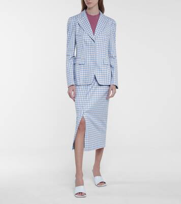 Lex gingham wool-blend pencil skirt | Altuzarra