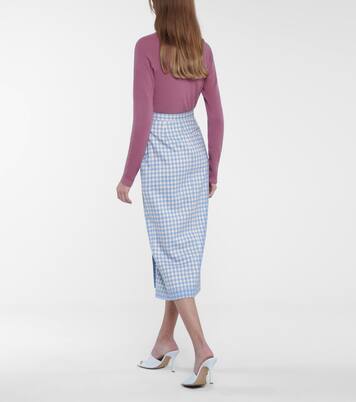 Lex gingham wool-blend pencil skirt | Altuzarra