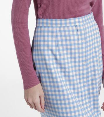 Lex gingham wool-blend pencil skirt | Altuzarra