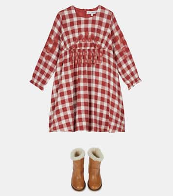Robe brodée en coton à carreaux | Tartine et Chocolat