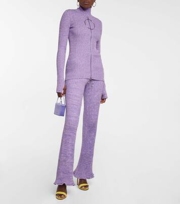 High-Rise-Hose aus Rippstrick | Rabanne