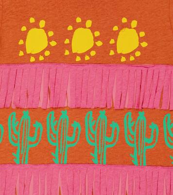 Robe en coton et lin à franges | Stella McCartney Kids