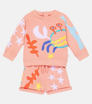 Baby cotton sweatshirt and shorts set | Stella McCartney Kids