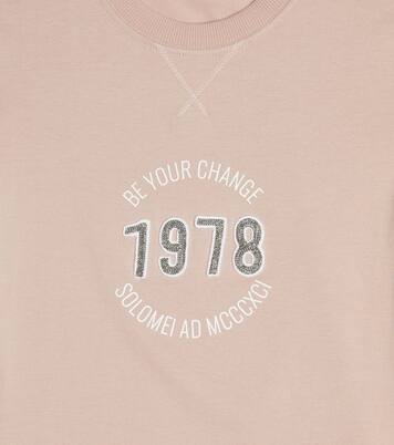 Embellished cotton T-shirt | Brunello Cucinelli Kids