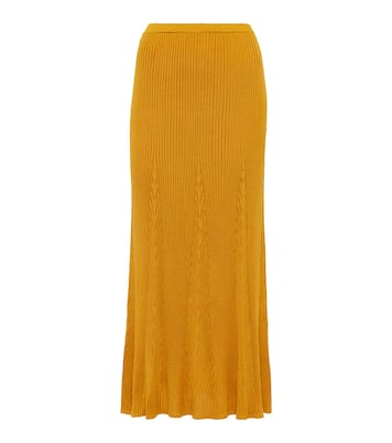 Meda silk and cashmere midi skirt | Gabriela Hearst