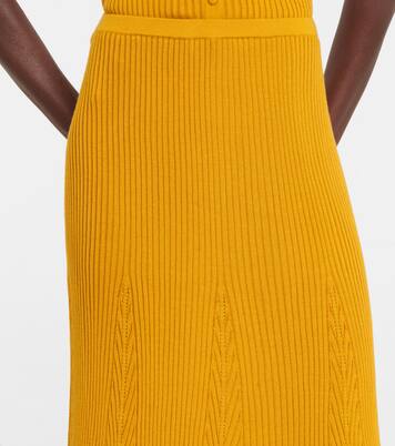 Meda silk and cashmere midi skirt | Gabriela Hearst