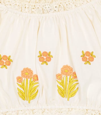 Clementine embroidered floral cotton blouse | The New Society