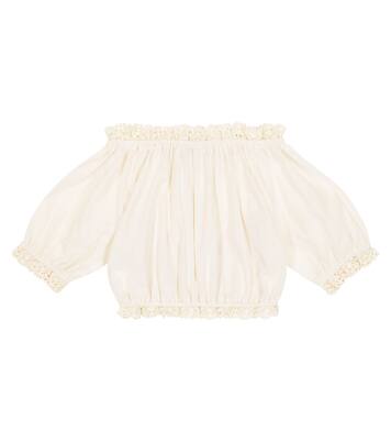 Clementine embroidered floral cotton blouse | The New Society