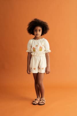 Clementine embroidered floral cotton blouse | The New Society