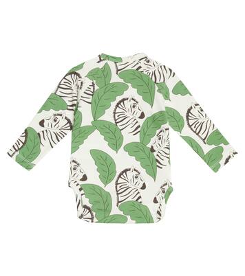 Baby Zebras printed jersey bodysuit | Mini Rodini